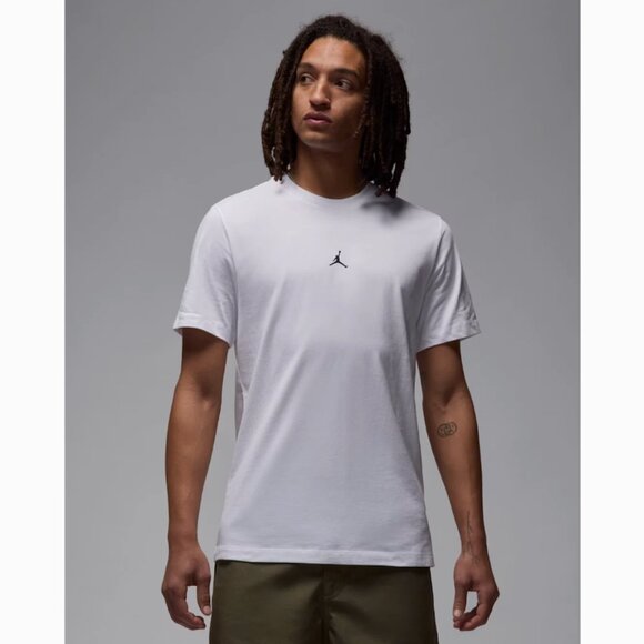 Jordan Flight Essentials Mens Short Sleeve Cotton T Shirt Top White XL - Picture 2 of 7